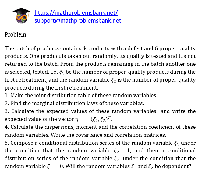15.5.7 Two-dimensional random variables and their characteristics