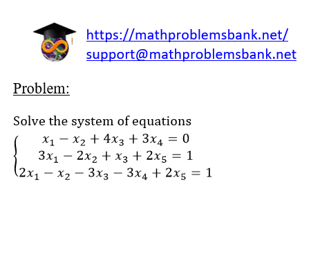 1.5.11 Systems of algebraic equations
